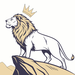 Fototapeta premium Lion Head Vector Logo Design