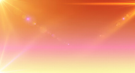 Vibrant Sunburst and Lens Flare, Warm Gradient Light Background
