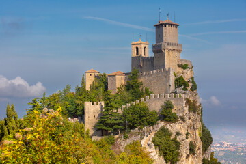 Fototapeta premium Guaita Fortress located on Mount Titano in San Marino City San Marino