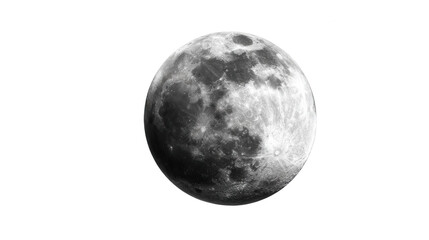 Naklejka premium Moon, white background, png, transparent