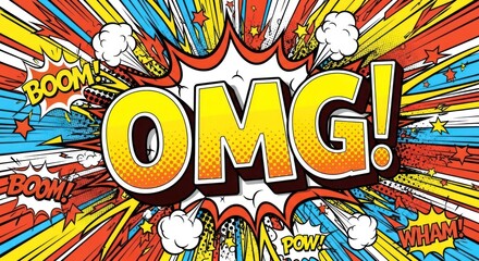OMG! Comic Book Pop Art Explosion Background