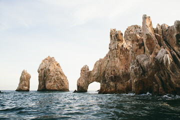Scenic View of Famous Arch Rock Formation in Cabo San Lucas