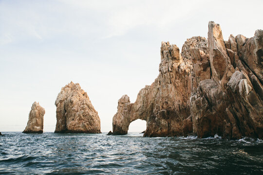 Scenic View of Famous Arch Rock Formation in Cabo San Lucas