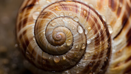 snail shell on the sand