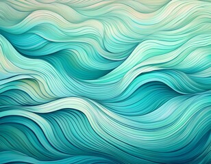 seamless wave pattern gradient background stylized water ripples beach theme soothing pastel colors serene turquoise