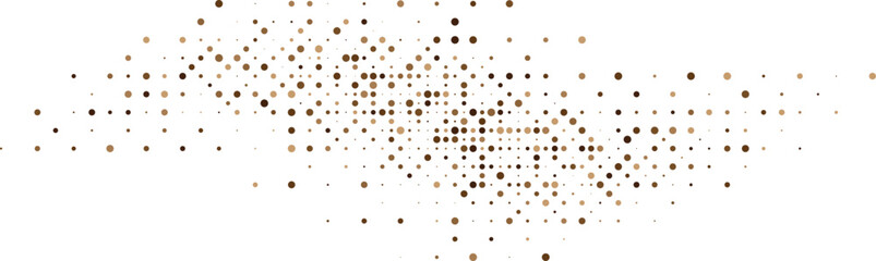 Bronze brown pixel squares forming a gentle abstract wave on white background geometric mosaic with soft gradient scatter ideal for minimal banners posters and web design