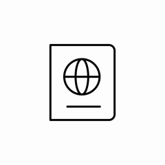 passport book icon sign vector