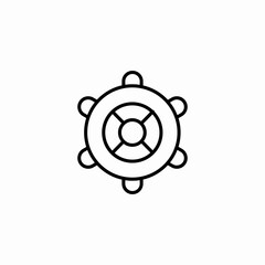 ship wheel icon sign vector