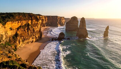 Coastal rocks at sunrise