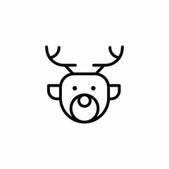 animal reindeer icon sign vector