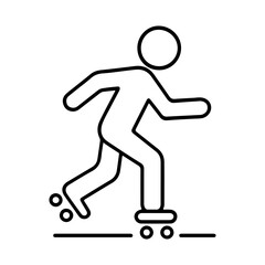 line icon roller skating vector on white background
Vector line icon on white background