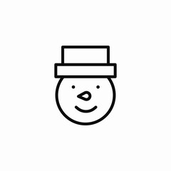 snowman hat icon sign vector