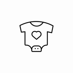 toddler onesie garment icon sign vector
