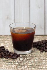 Glass of iced coffee