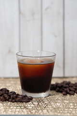 Glass of iced coffee