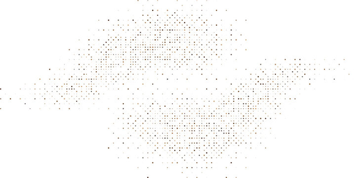 Abstract golden glitter confetti background with sparkling dots forming a geometric halftone pattern Modern luxury festive vector illustration