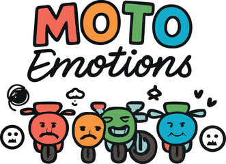 Moto Emotions Motorcycle T-Shirt Biker Funny