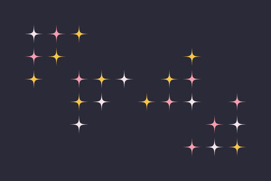 Geometric shapes from colorful stars