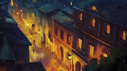 Night walk in ancient Rome.