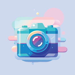 Futuristic glassmorphism style icon set with modern design elements