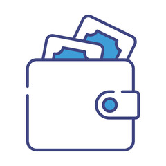 Wallet icon vector