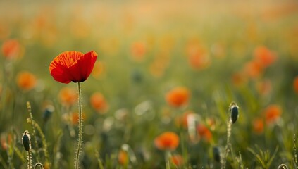 Delicate Red: A Poppy in the Sun