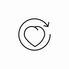 heart cycle icon sign vector