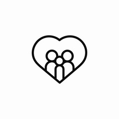 heart family icon sign vector