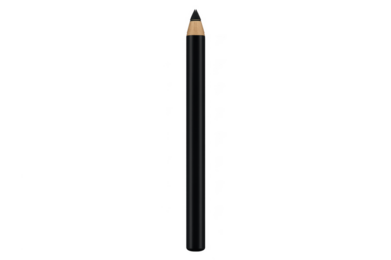 Black eyeliner pencil on transparent background for beauty and makeup projects