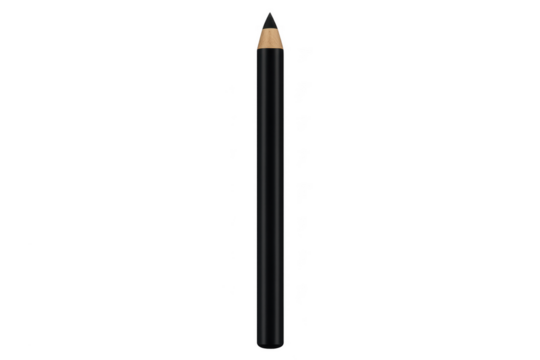 Black eyeliner pencil on transparent background for beauty and makeup projects