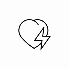 heart power icon sign vector