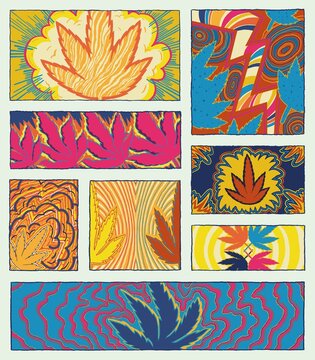 Comic book marijuana pop art style