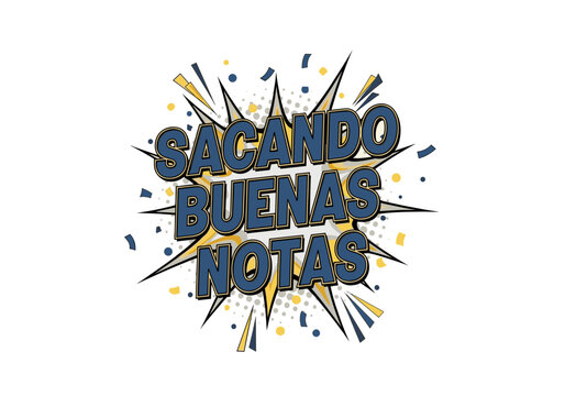 Sacando buenas notas. Ilustraci&oacute;n de estilo c&oacute;mic para celebrar el &eacute;xito acad&eacute;mico y los logros escolares.