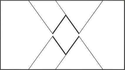 Abstract geometric illustration composed of lines and shapes in minimalist style