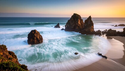 Coastal sunset scene