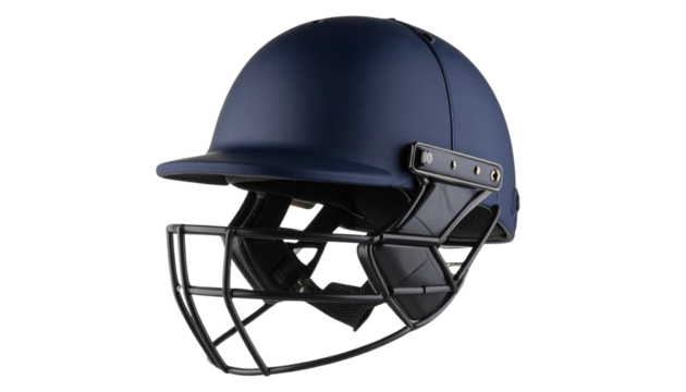 Cricket Helmet PNG, Realistic Protective Sports Gear with Grill, Transparent Background, Outdoor Game and Safety Equipment - Powered by Adobe