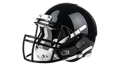 Naklejka premium American Football Helmet PNG, Realistic Sports Safety Gear, Transparent Background, Rugby and Football Equipment