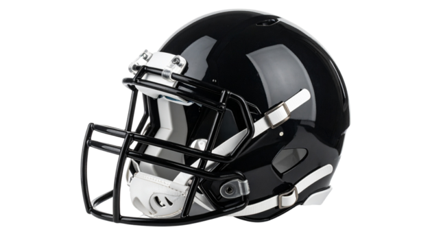 American Football Helmet PNG, Realistic Sports Safety Gear, Transparent Background, Rugby and Football Equipment