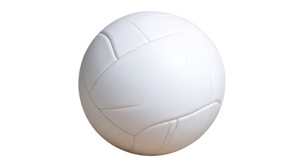 White Volleyball PNG, Realistic Sports Ball, Transparent Background, Beach and Indoor Game Equipment
