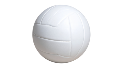 White Volleyball PNG, Realistic Sports Ball, Transparent Background, Beach and Indoor Game Equipment