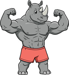 funny cartoon rhino
