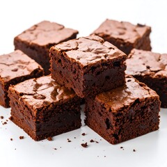 Stacks of rich, fudgy brownies