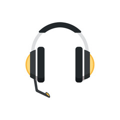 Gaming Headset with Mic. Vector
