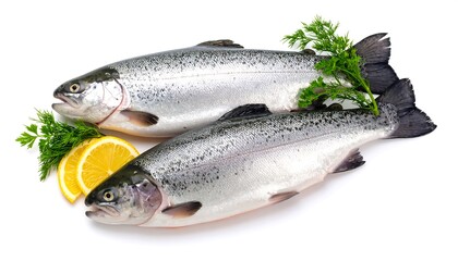 Fresh trout with lemon and parsley