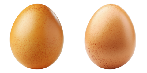 Set of brown egg isolated on transparent background