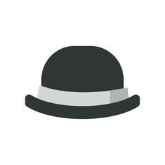 Grey bowler hat. Vector