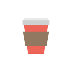 Stacked coffee cups. Vector