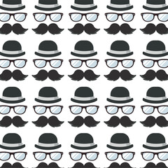 Hipster style elements pattern. Vector