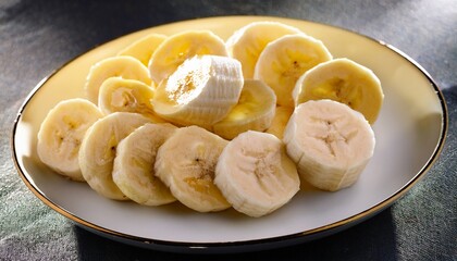 fresh banana slices