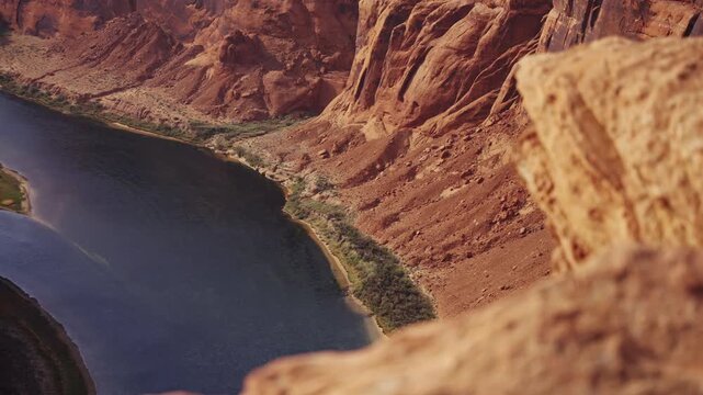Horseshoe Bend Colorado River View from Cliff Arizona